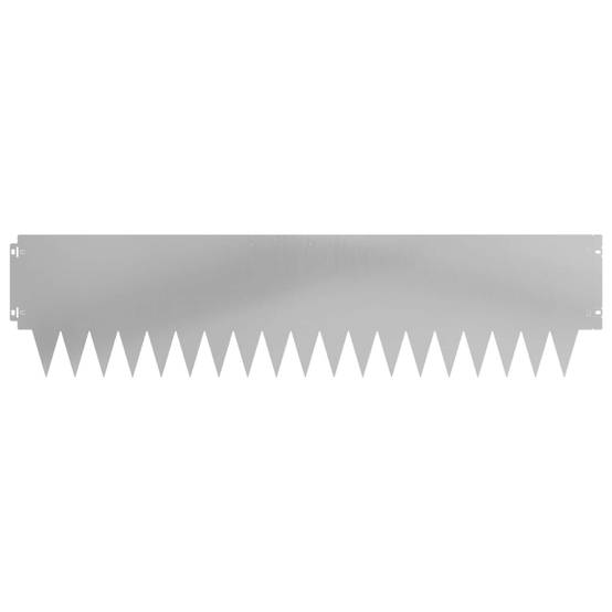 Bordure de jardin métal pour extérieur organisation harmonieuse 103x25cm argenté - ComfortXL Outdoor Living - Image 5