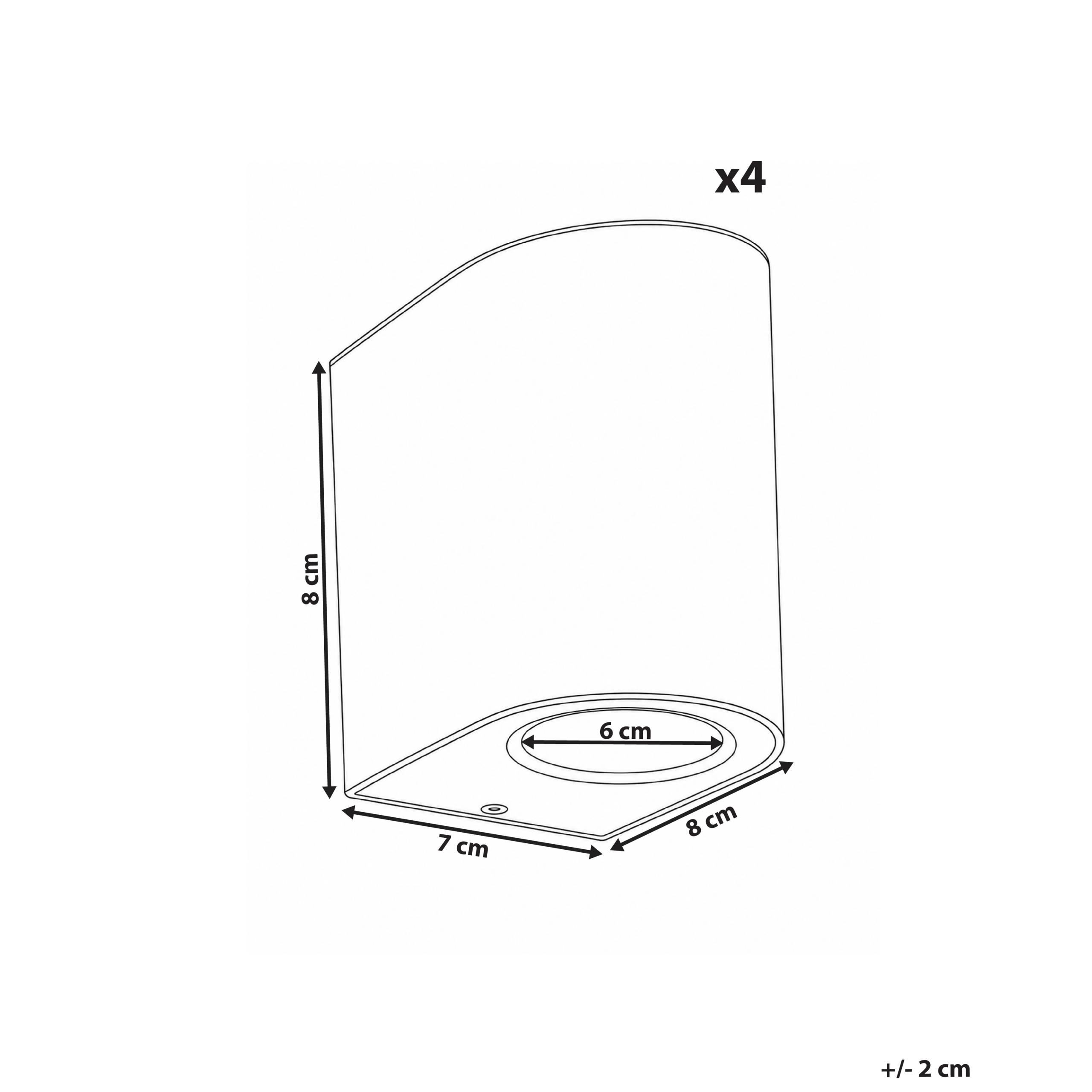 Beliani - Lampe murale pour l'extérieur Aluminium Blanc AVIA - Beliani - Image 3