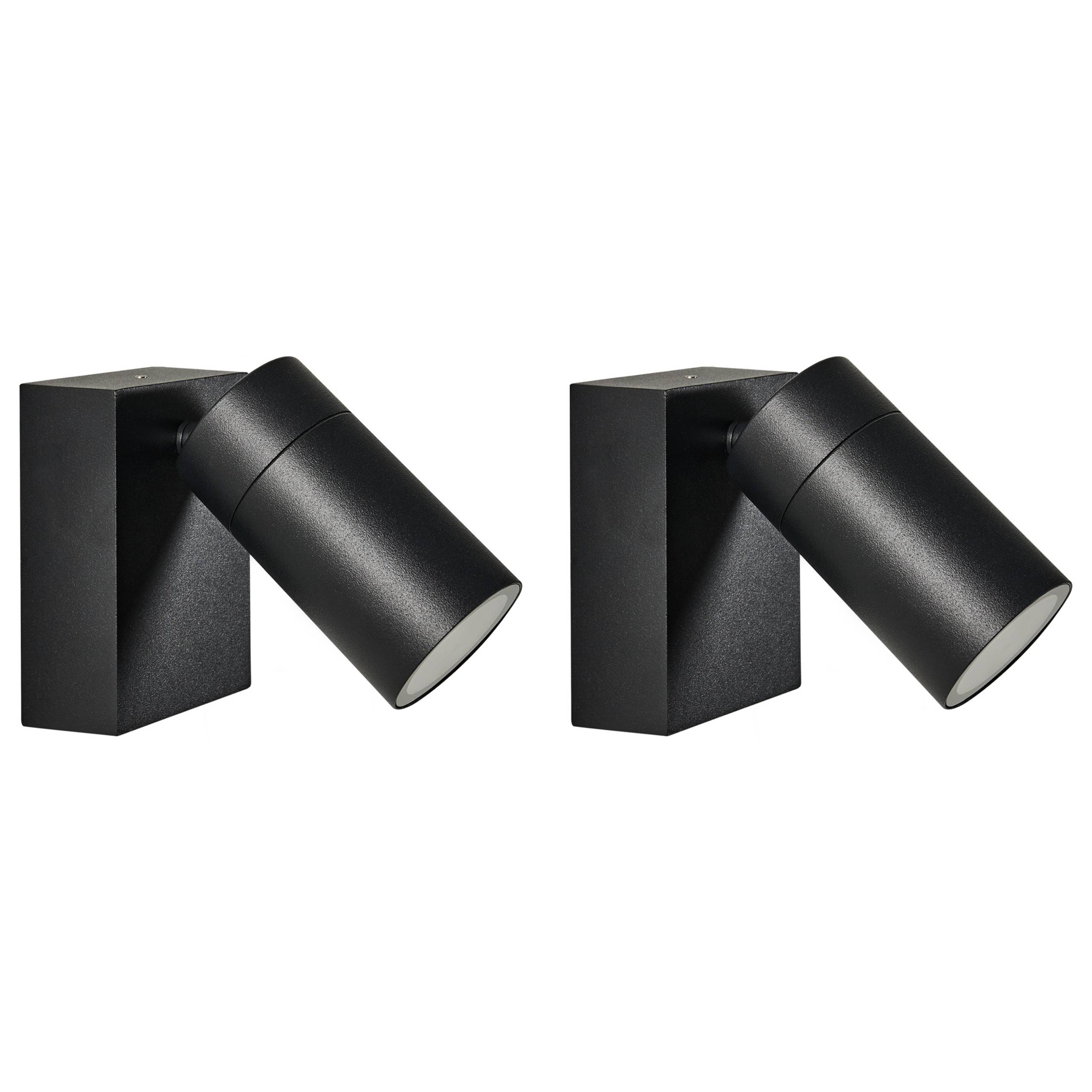 Beliani - Lampe murale pour l'extérieur Aluminium Noir MANOR - Beliani - Image 2
