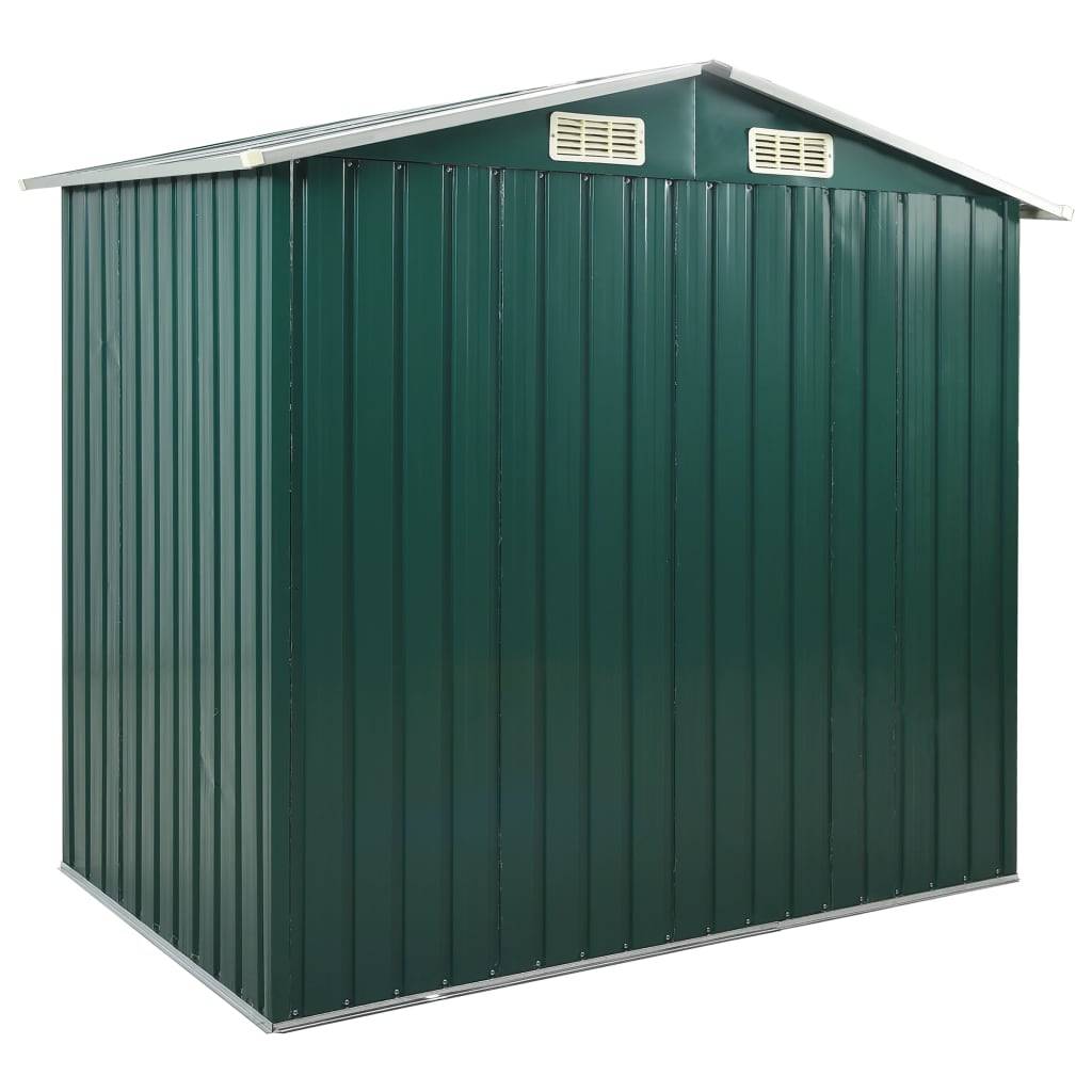 Maison Chic - Abri de jardin 2.67m² - Cabane de jardin - Abri de stockage avec étagère Vert 205x130x183 cm Fer MAISON CHIC - Image 5