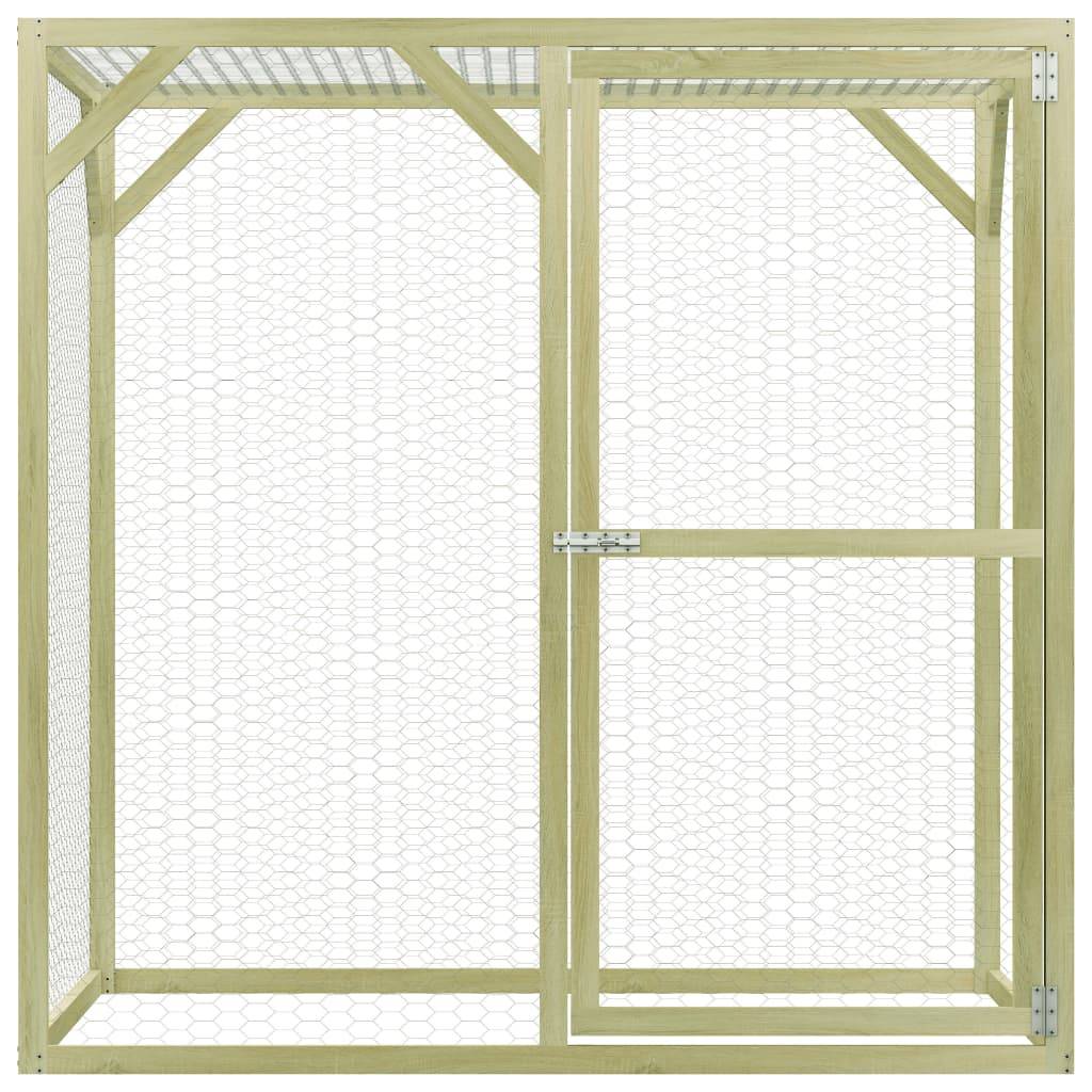 Helloshop26 - Poulailler 1,5 x 1,5 x 1,5 m pinède imprégnée - Image 2