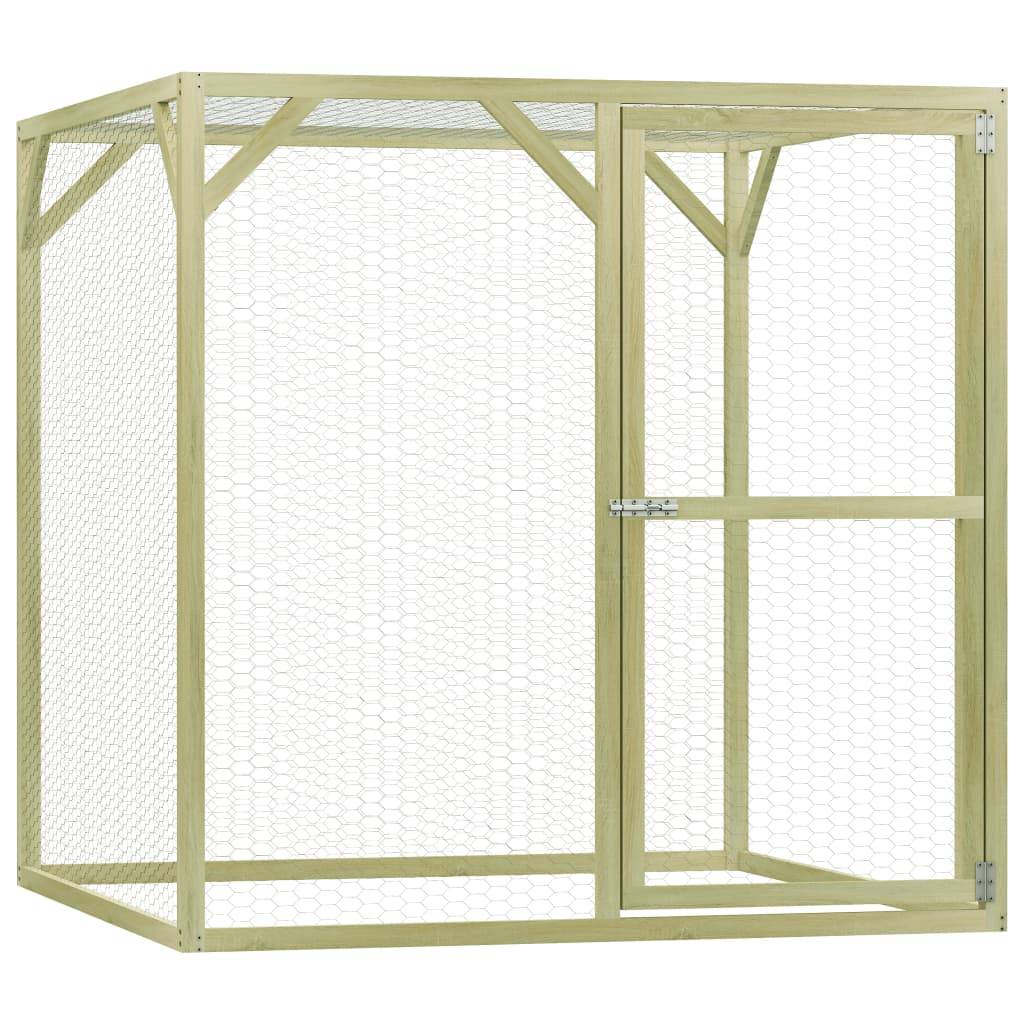 Helloshop26 - Poulailler 1,5 x 1,5 x 1,5 m pinède imprégnée - Image 1