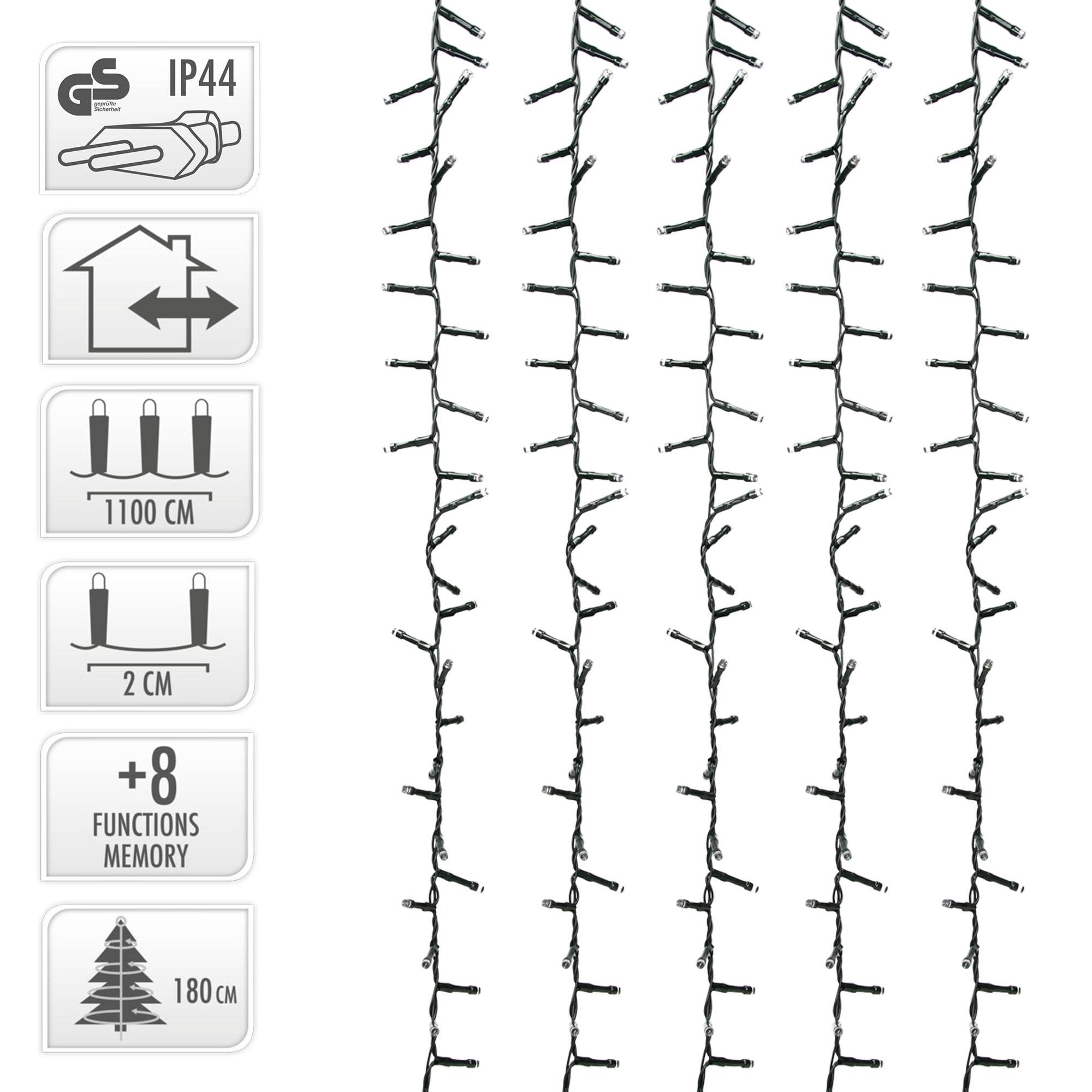 Ecd-Germany - Guirlande lumineuse 560LED 11m décoration d'arbre Noël intérieur/extérieur IP44 - Image 5