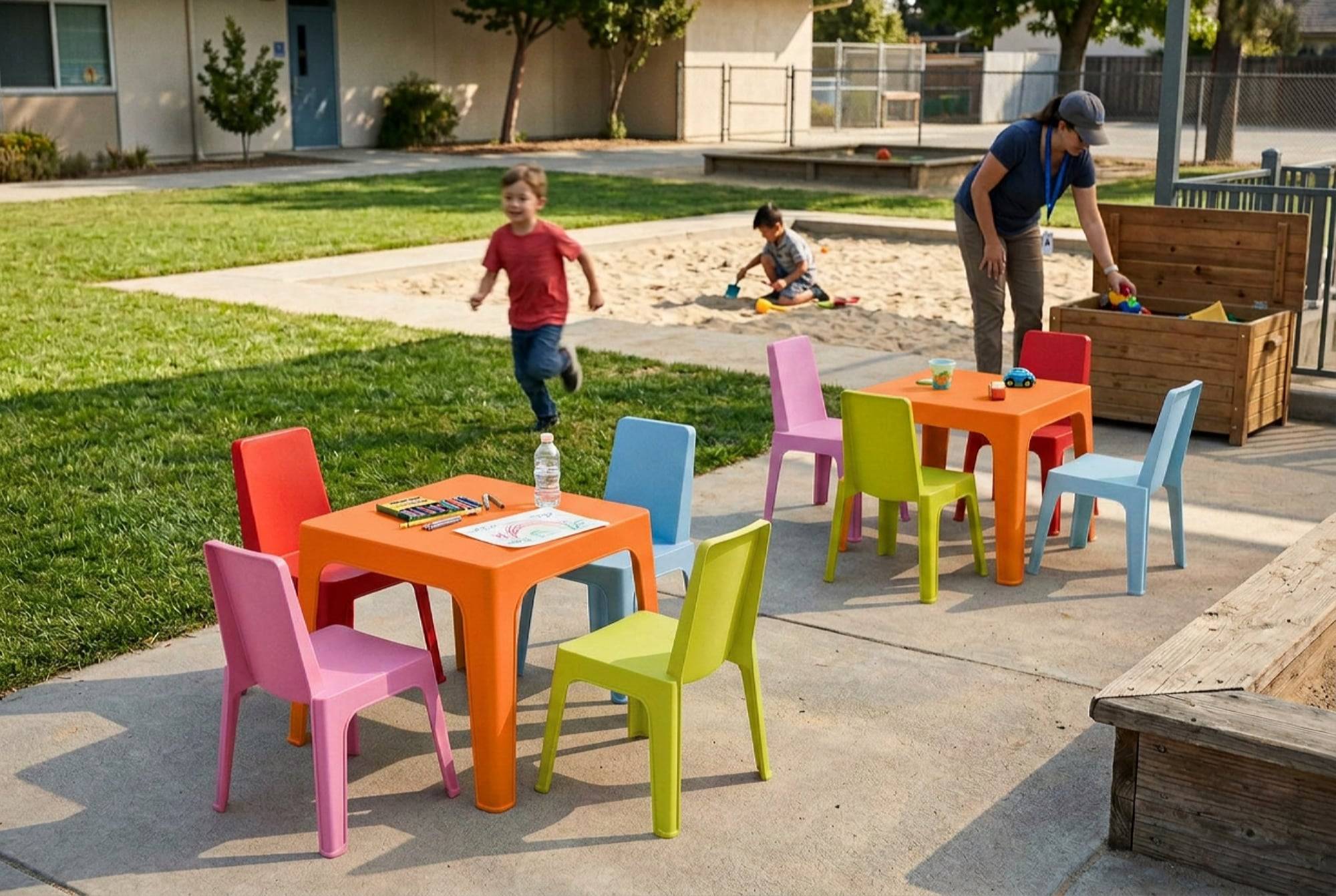 Garbar - Chaises et table pour enfants Julieta garbar plastique multicolore (Lot de 4+1) - Image 5