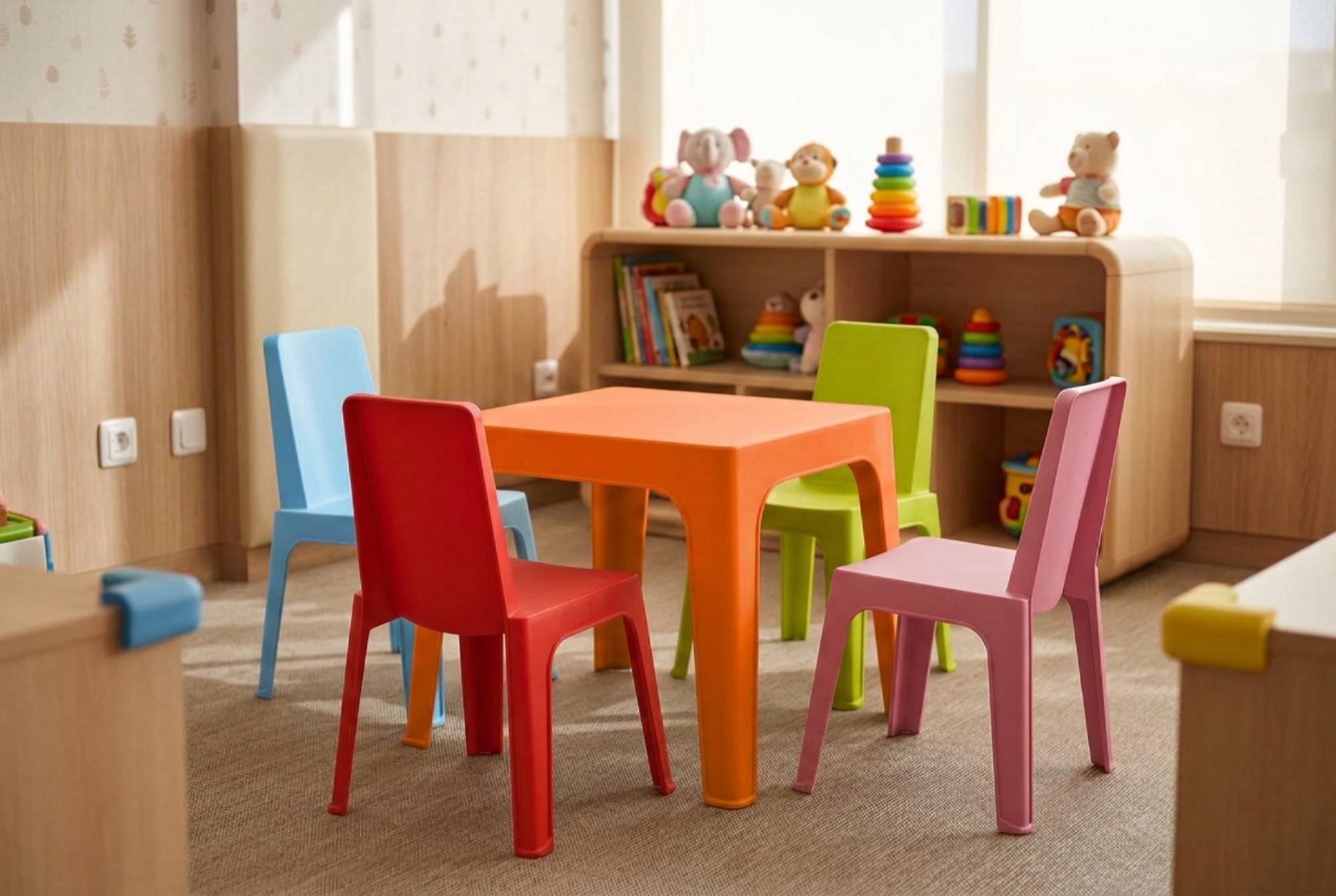 Garbar - Chaises et table pour enfants Julieta garbar plastique multicolore (Lot de 4+1) - Image 3