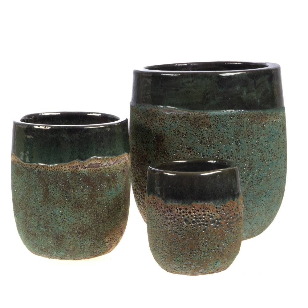 Set de 3 cache-pot Samoa vert - Image 1