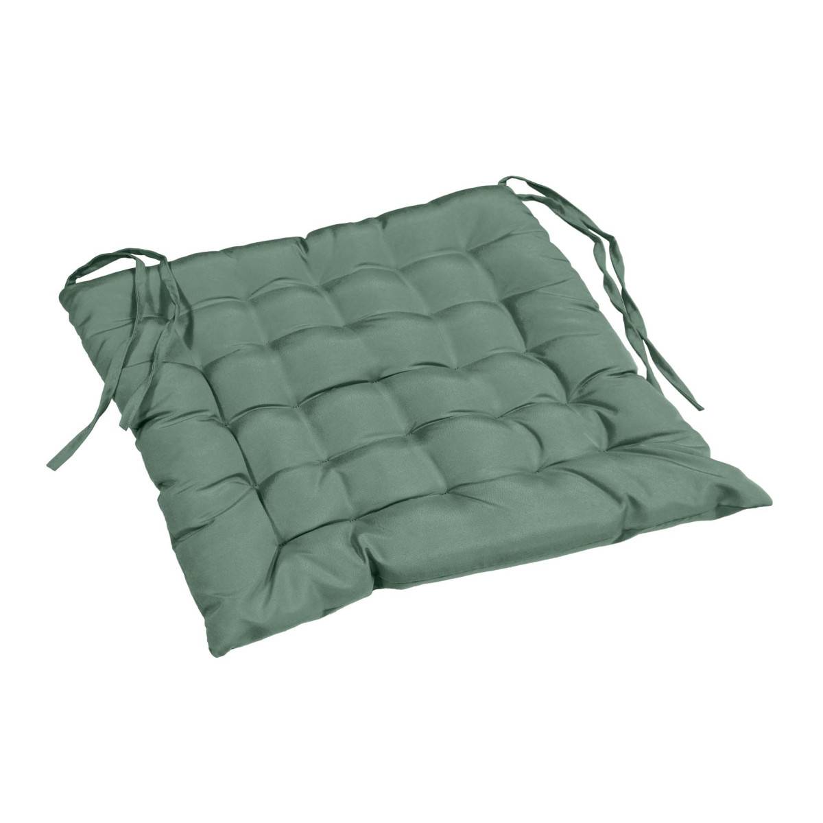 Paris Prix - Galette de Chaise Matelassée "Essentiel" 40x40cm Vert Cèdre - Image 2