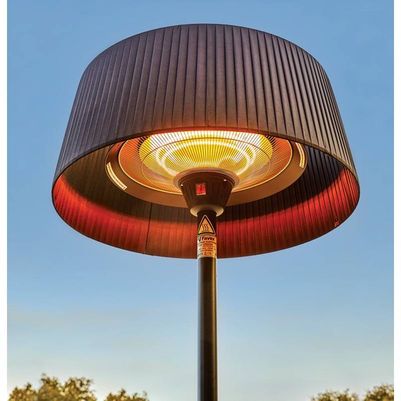 Favex - Parasol chauffant électrique Sirmione Noir - FAVEX - Extérieur - 3 Puissances de Chauffe - 74 x 74 x 224 cm, Noir - Image 2