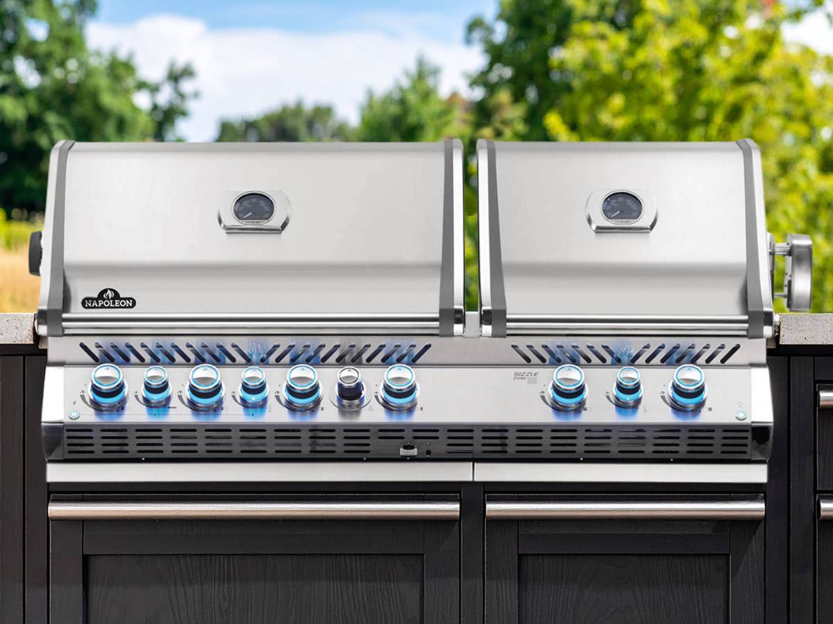 Napoleon - Barbecue gaz encastrable Prestige Pro 825 inox 4 brûleurs + Brosses brûleur - Napoléon - Image 2