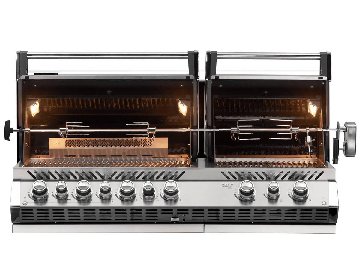 Napoleon - Barbecue gaz encastrable Prestige Pro 825 inox 4 brûleurs + Brosses brûleur - Napoléon - Image 4