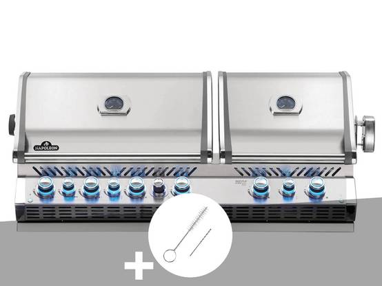 Napoleon - Barbecue gaz encastrable Prestige Pro 825 inox 4 brûleurs + Brosses brûleur - Napoléon - Image 1