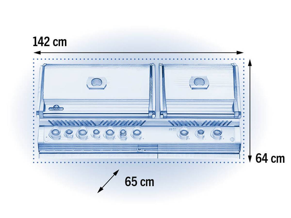 Napoleon - Barbecue gaz encastrable Prestige Pro 825 inox 4 brûleurs + Brosses brûleur - Napoléon - Image 5