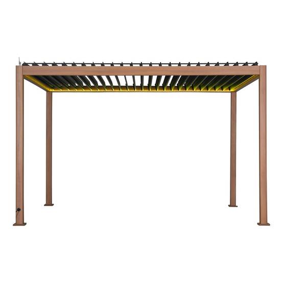 Pergola bioclimatique autoportante Evora 4x3m miel Hespéride - Image 2