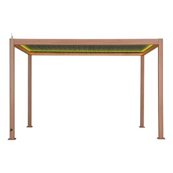 Pergola bioclimatique autoportante Evora 4x3m miel Hespéride - Image 3