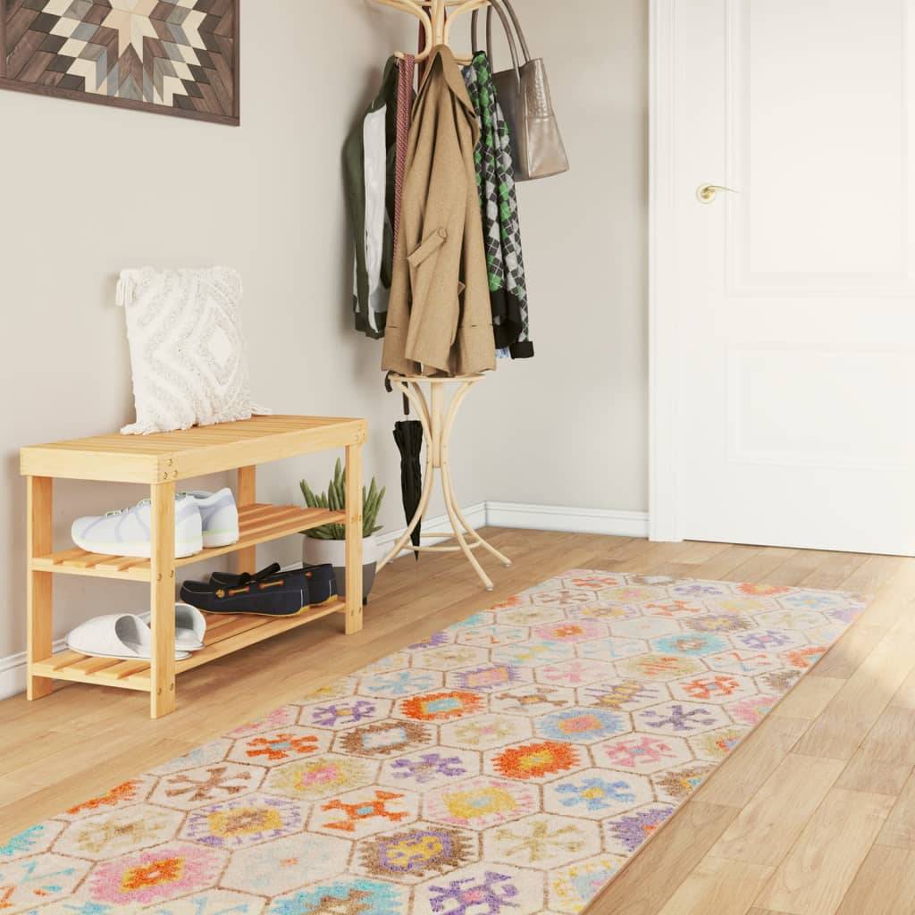 Tapis de Couloir Velours Lavable Antidérapant Design Océanique pour Entrée Bleu 80x300 cm – ComfortXL Outdoor Living