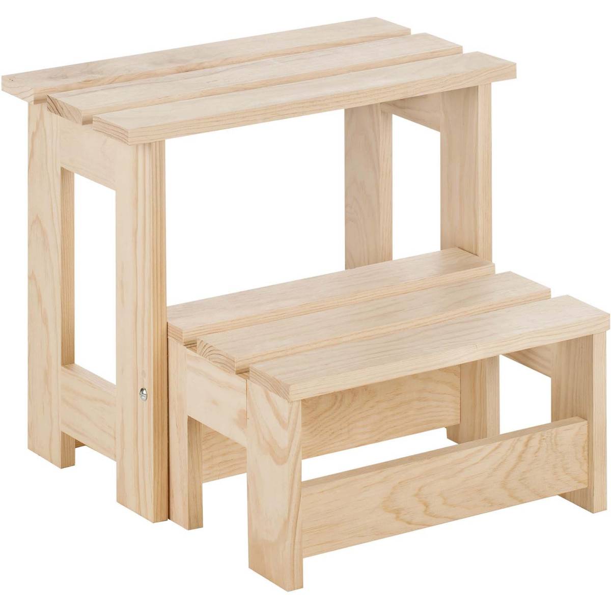 Marche pied pliable en pin massif - Image 1