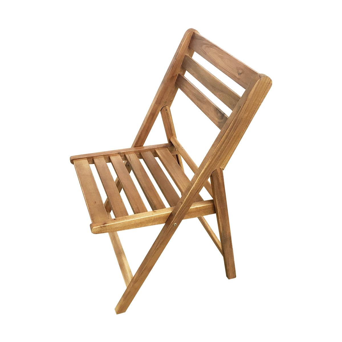 Ensemble table de jardin pliable + 2 chaises en acacia Fidgi - Cémonjardin - Image 4