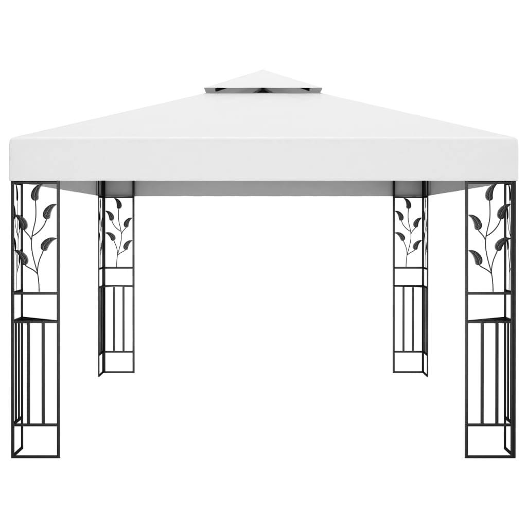 Vidaxl - Tonnelle avec double toit 3x4 m Blanc vidaXL 48030 - Image 2