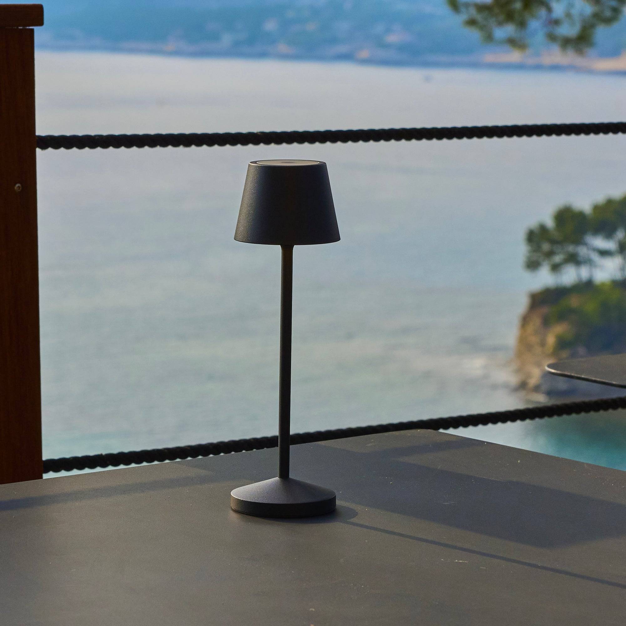 Lumisky - Lampe de table sans fil EMILY Gris H25cm - Image 5