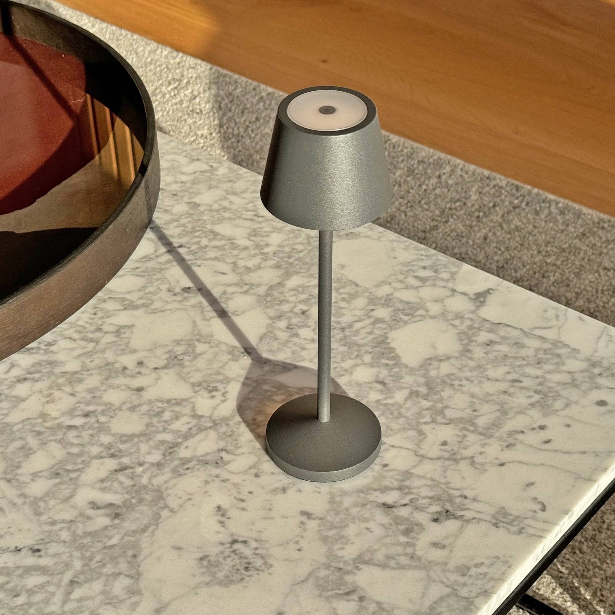 Lumisky - Lampe de table sans fil EMILY Gris H25cm - Image 9