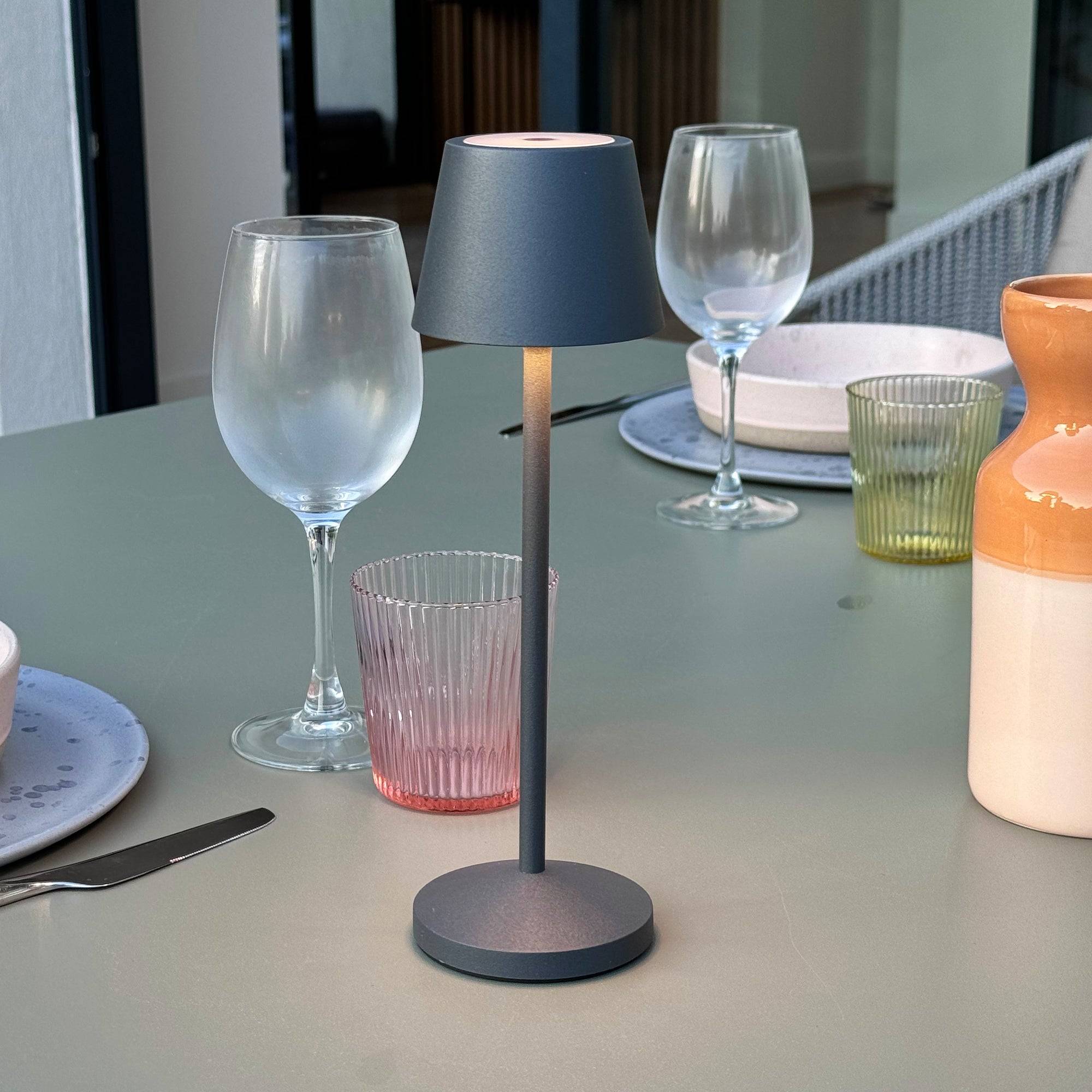 Lumisky - Lampe de table sans fil EMILY Gris H25cm - Image 6