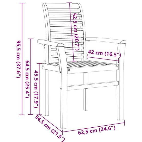 ComfortXL - Table et Chaises de Jardin 7 Pièces Teck Massif Design Extensible pour 6 Personnes Marron – ComfortXL Outdoor Living - Image 8