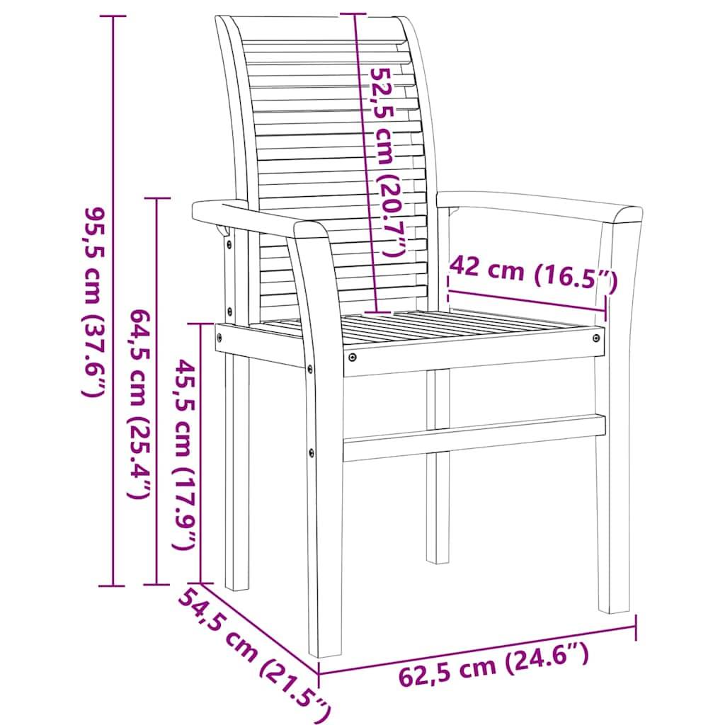 ComfortXL - Table et Chaises de Jardin 7 Pièces Teck Massif Design Extensible pour 6 Personnes Marron – ComfortXL Outdoor Living - Image 8