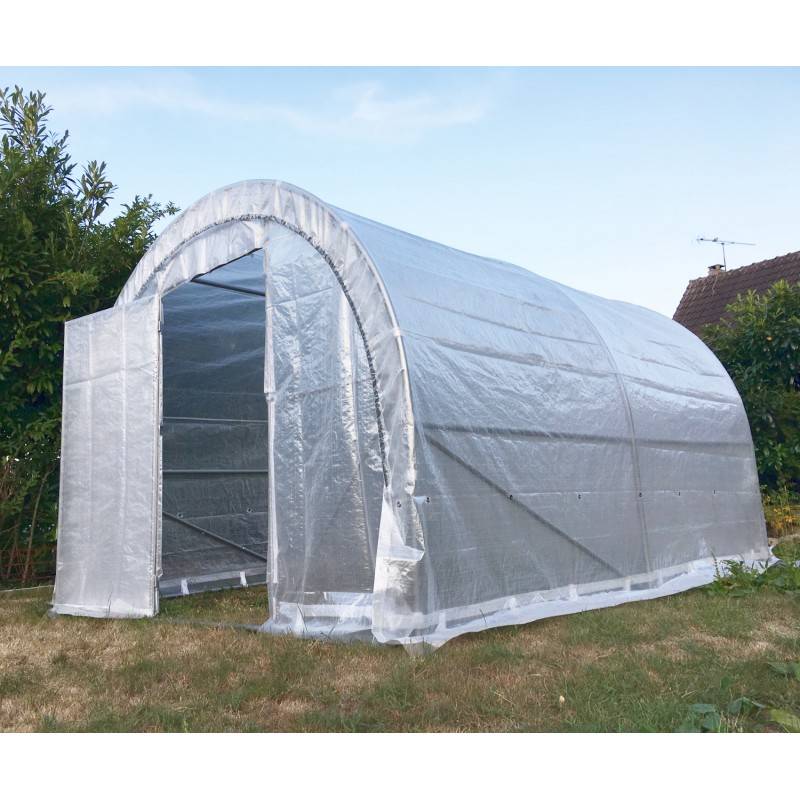 Serre tunnel maraîchère 12m² PE armé 200gr/m² H240cm avec ancrage Green Protect - Image 3
