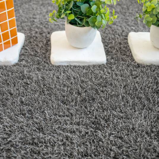 Decoweb - Gazon artificiel Arty Gris Foncé, 22 mm, 4m x 11m - Decoweb