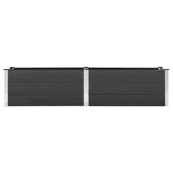 Jardinière lit surélevé plantes fleurs jardin 250 x 50 x 54 cm WPC gris - Image 2
