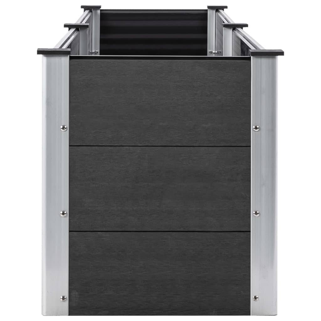 Jardinière lit surélevé plantes fleurs jardin 250 x 50 x 54 cm WPC gris - Image 3