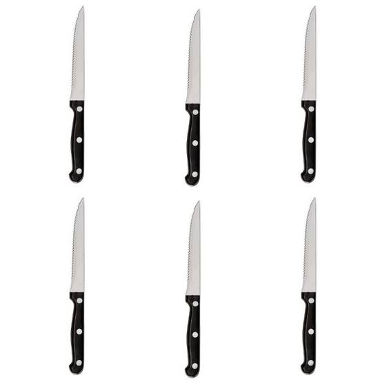 Lot de 6 Couteaux de Table "Steak" 27cm Noir - Image 2