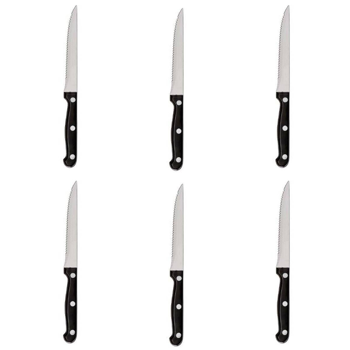 Lot de 6 Couteaux de Table "Steak" 27cm Noir - Image 2