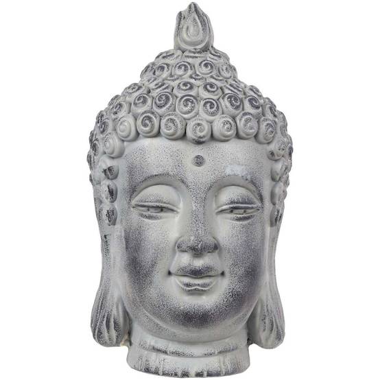 The Home Deco Factory - Tête de bouddha en magnésia 42 cm - Image 1