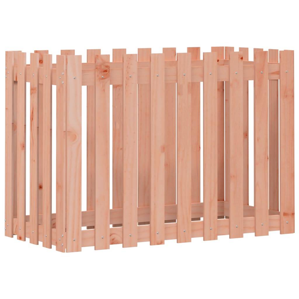 Helloshop26 - Jardinière bac lit surélevé plantes fleurs terrasse jardin de jardin design de clôture bois douglas massif marron - Image 1