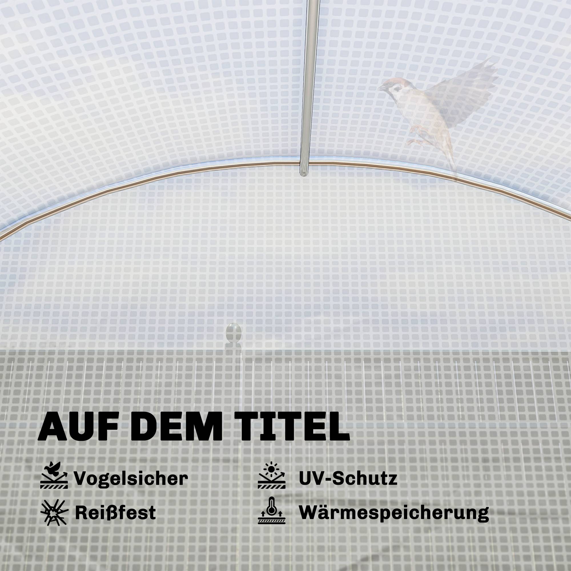 Sans Marque - Serre aluminium 2,7x2x2 m étagères enroulables porte zip filet poteaux support - Image 8