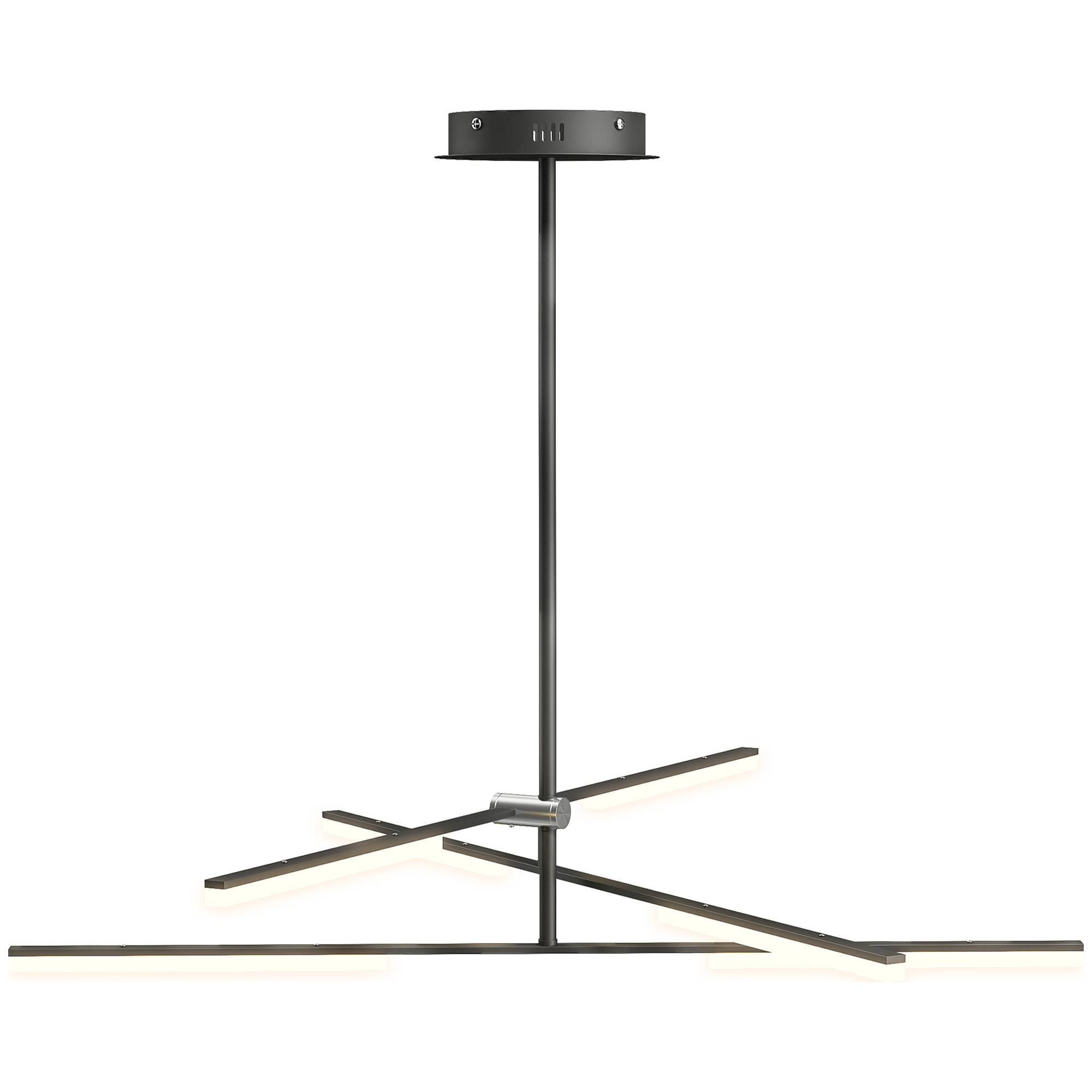 Sans Marque - Plafonnier LED moderne Ø100x79 cm abat-jour acrylique angle éclairage réglable salon chambre cuisine - Image 1