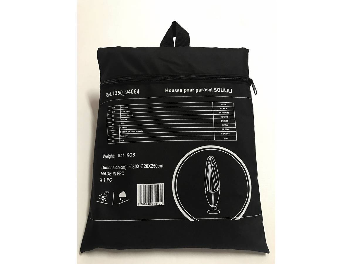 Housse De Protection Pour Parasol - 20 X 250 Cm - Noir -habitat Et Jardin - Image 3