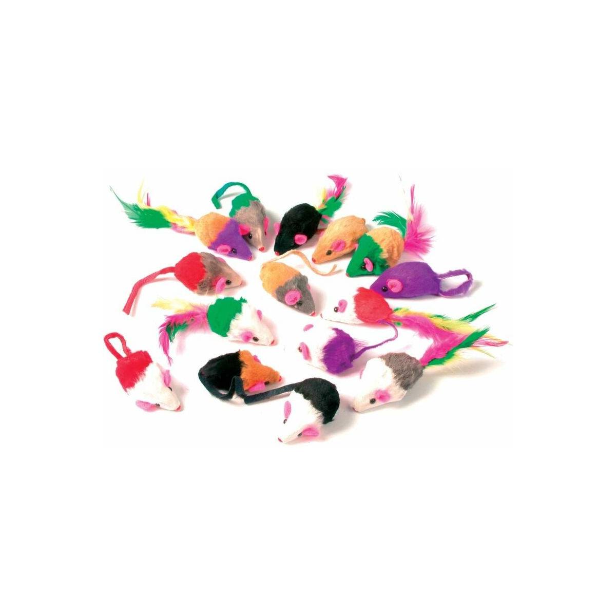 Zolux - 24 jouets pour chat Souris en fourrure - Image 1