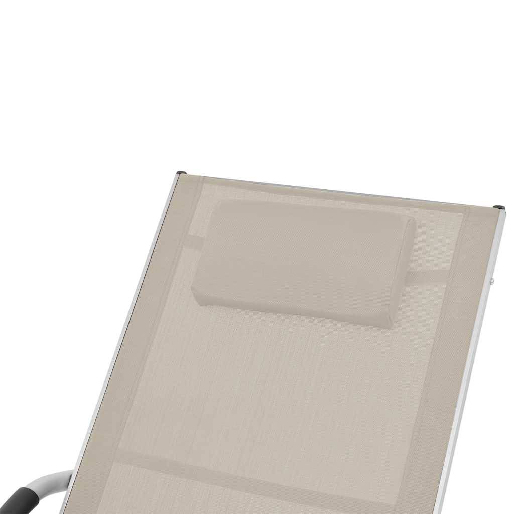 ComfortXL - Transat Ergonomique Aluminium et Textilène pour Extérieur avec Oreiller Crème - ComfortXL Outdoor Living - Image 7