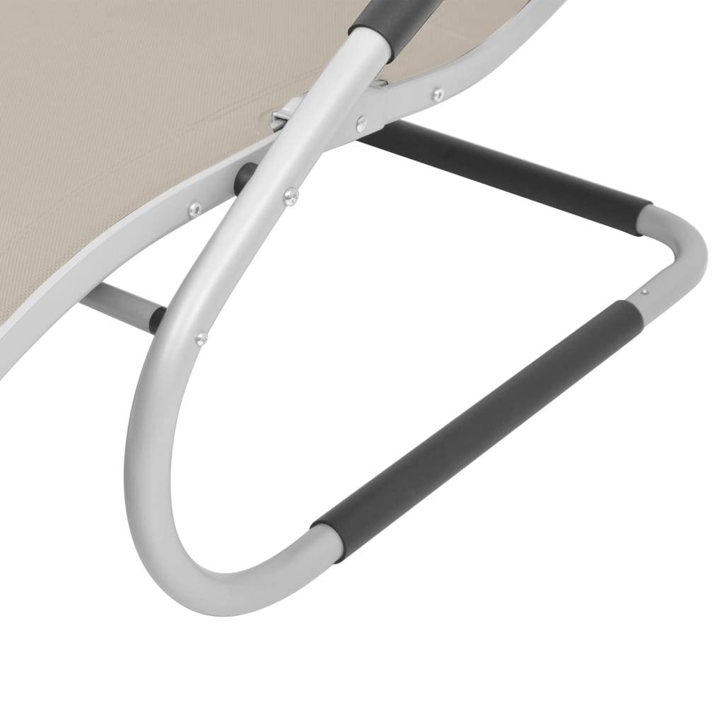 ComfortXL - Transat Ergonomique Aluminium et Textilène pour Extérieur avec Oreiller Crème - ComfortXL Outdoor Living - Image 6