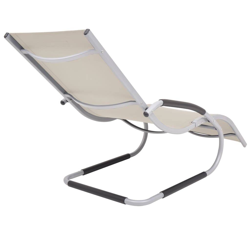 ComfortXL - Transat Ergonomique Aluminium et Textilène pour Extérieur avec Oreiller Crème - ComfortXL Outdoor Living - Image 4