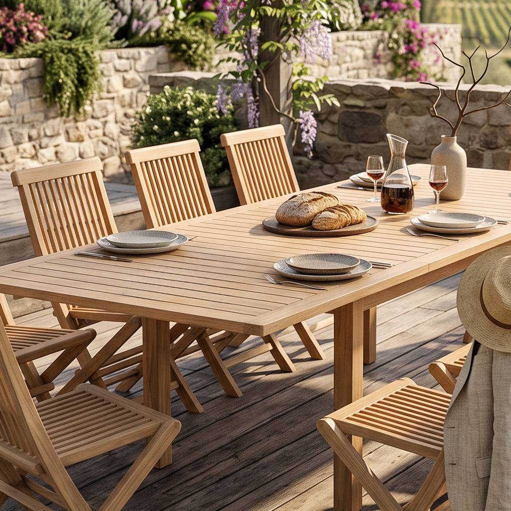 Teck'Attitude - Salon de jardin en teck massif Azur, 10 places - TECK'Attitude - Image 4