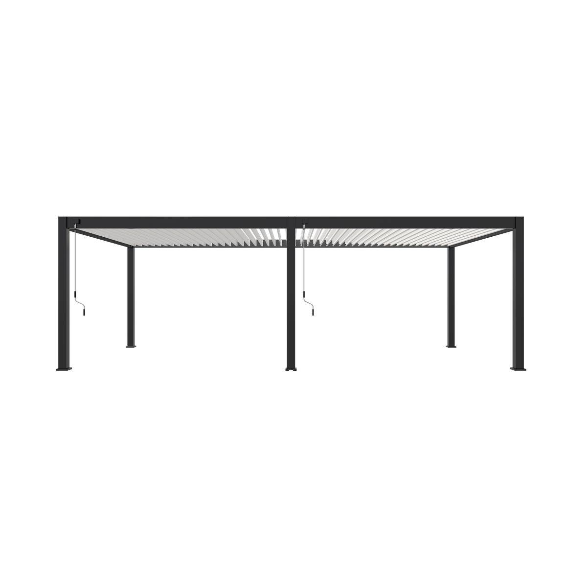 Direct Abris - Pergola Bioclimatique Aluminium Autoportée 19m² - 3,6x5,3 - Kit LED Inclus  - Anthracite - 34 lames en Aluminium a 120 degrés - Image 3