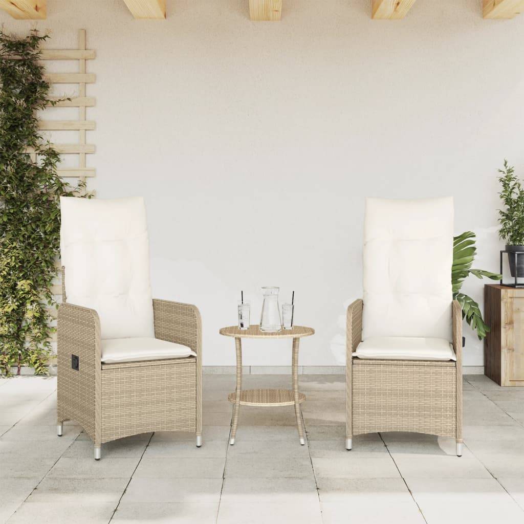 Prolenta Premium - Chaises de jardin rotin beige  54,5 x 58,5 x 92 cm  - Prolenta premium p3184.9 - Image 3