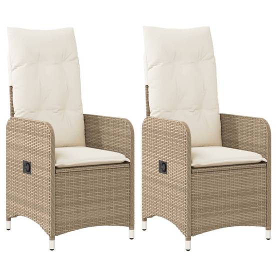 Prolenta Premium - Chaises de jardin rotin beige 54,5 x 58,5 x 92 cm - Prolenta premium p3184.9 - Image 1