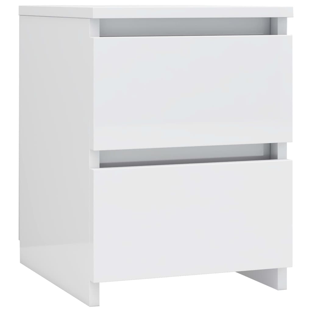 Vidaxl - Table de chevet Blanc brillant 30x30x40 cm Bois d‚Äôingénierie - vidaXL - Image 1