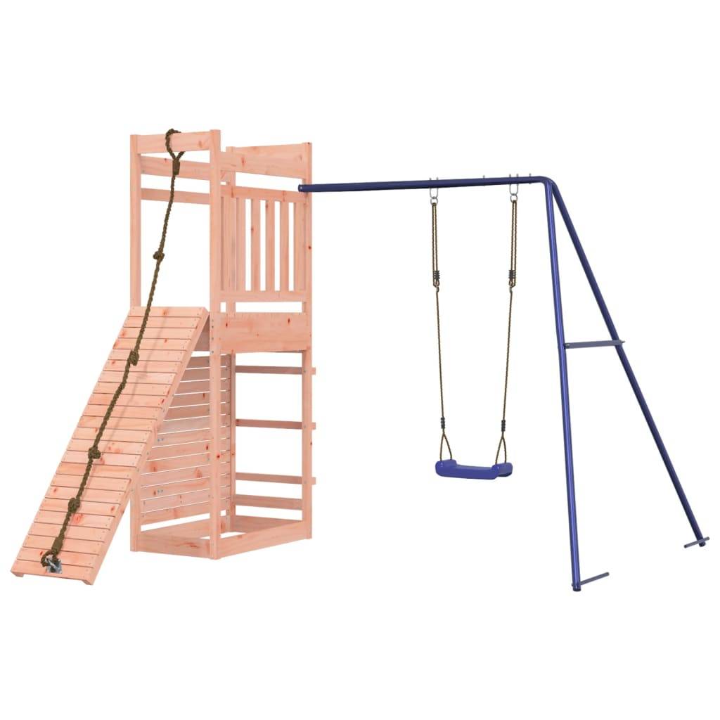 Helloshop26 - Aire de jeux d'extérieur balançoires toboggan portiques robuste jeux jardin 246 x 256 x 207 cm bois massif de douglas - Image 1