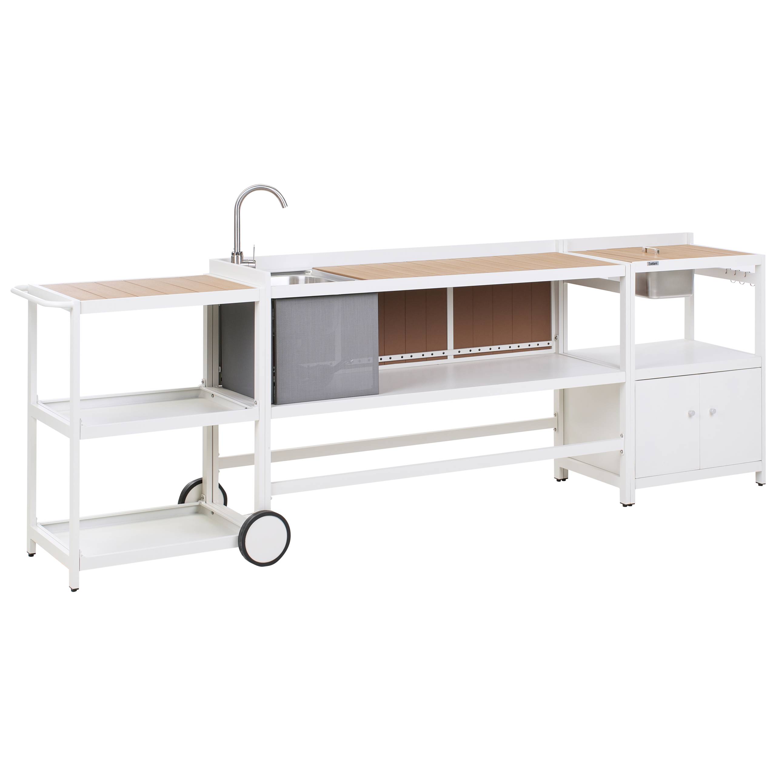 Beliani - Cuisine de jardin Aluminium Blanc ORTISEI - Beliani - Image 2