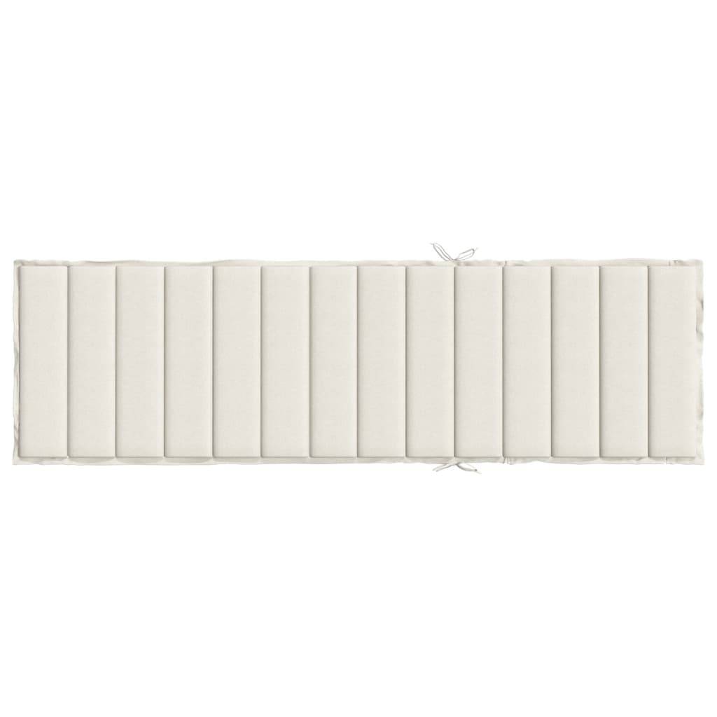 PANGIVO - Coussin de chaise longue polyester crème mélangé 200 x 60 x 4 cm - PANGIVO - Image 5